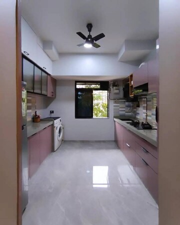 Kitchen in 3 BHK Apartment at Hiranandani Meadows, Manpada – for Rent