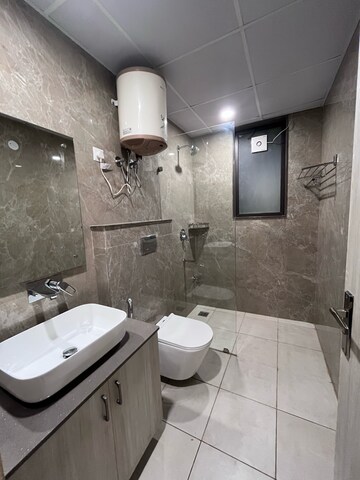 Bathroom in 1 BHK Builder Floor at Ansal Sushant Lok I, Sector 43 – for Rent