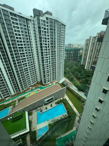 Balcony in 3 BHK Apartment at Kalpataru Immensa, Kolshet Road – for Rent