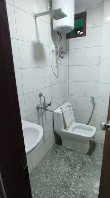 Bathroom in 1 BHK Builder Floor at Mehrauli – for Rent