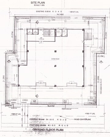 Floor Plan in  Shop at Gachibowli – for Rent