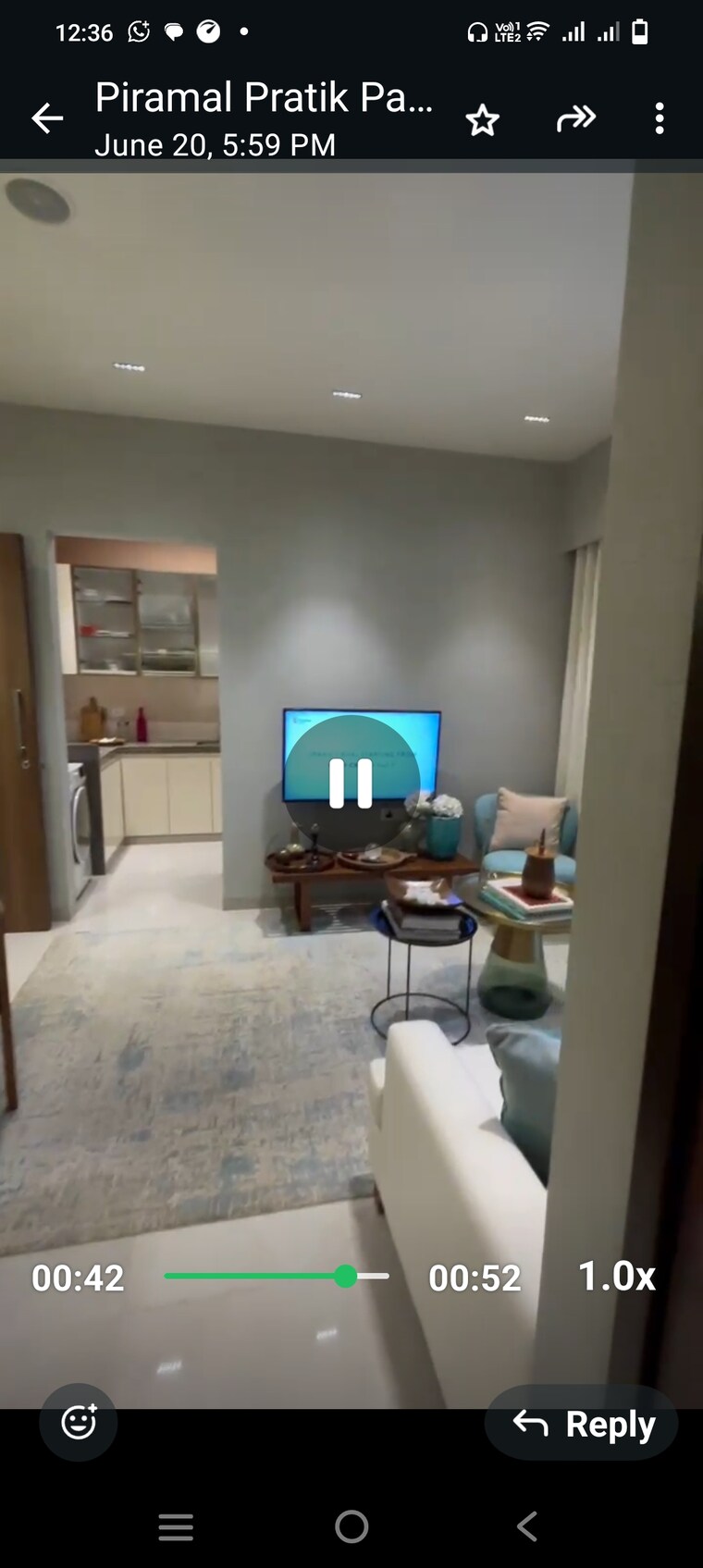 Living Room, piramal-vaikunth 2 Bedroom 550 Sq.Ft. Apartment In Balkum Pada Thane 8920870