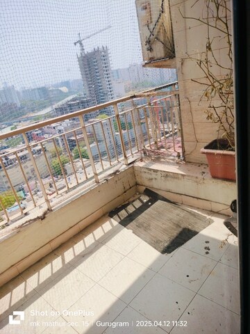 Balcony in 3 BHK Apartment at Raheja Teachers Apartments, Sector 31 – for Rent