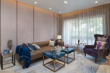 Living Room in 2 BHK Apartment at Sheth Edmont Aurelia, Kandivali West – for Sale
