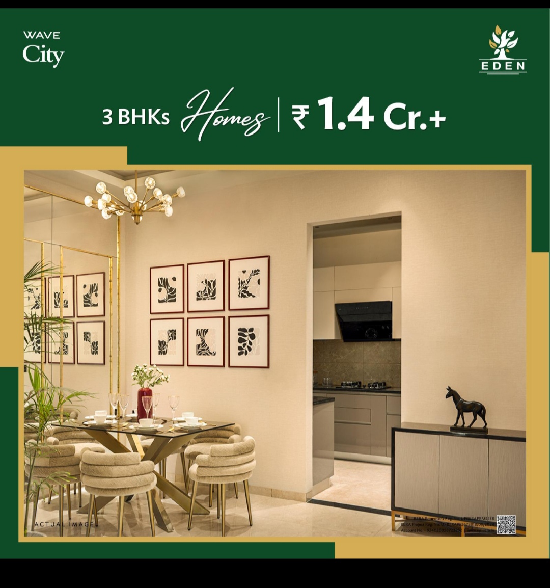 3 BHK 1700 Sq.Ft. Builder Floor in Uchdpl Eden