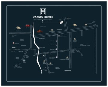 3.5 BHK Apartment – Map Location View at Envyrons Vaastu Homes, Siddharth Vihar - for Sale
