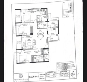 3 BHK Apartment For Sale in Adarsh Palm Retreat Tower II, Marathahalli Orr