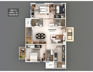 2 BHK Apartment For Sale in Meenakshi High Life Towers, Rachenahalli