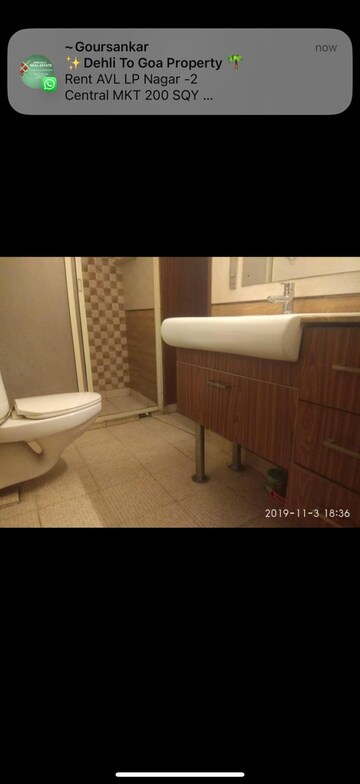 Bathroom in 3 BHK Builder Floor at Greater Kailash I – for Rent