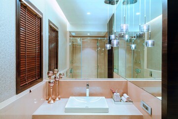 Bathroom in 4 BHK Apartment at Raheja Imperia, Worli – for Rent