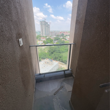 Balcony in 2 BHK Apartment at Shalimar One World Belvedere Court 3, Malesemau – for Rent