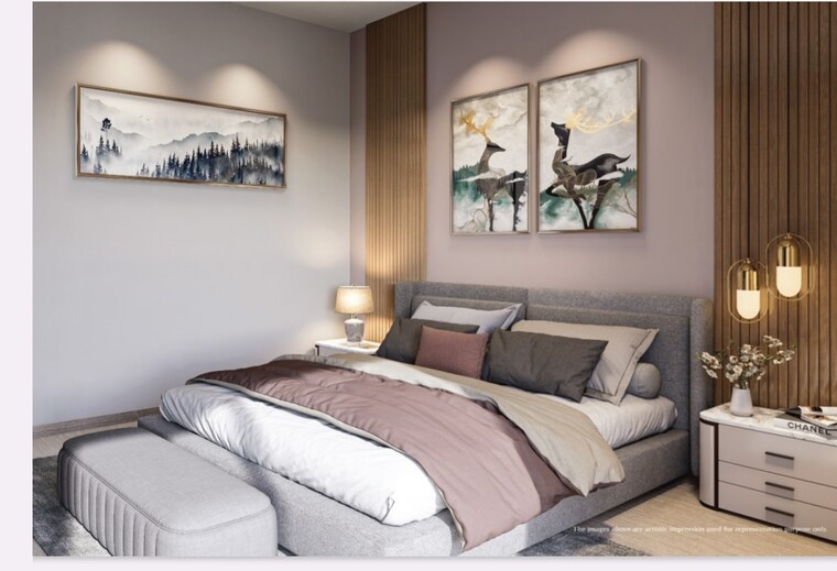 Bedroom, m2k-olive-greens 3 Bedroom 1578 Sq.Ft. Apartment In Sector 104 Gurgaon 8922843