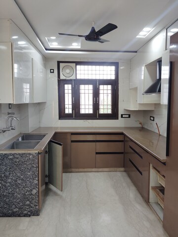 Kitchen in 3 BHK Builder Floor at Anuradha Apartments CGHS, Paschim Vihar – for Rent