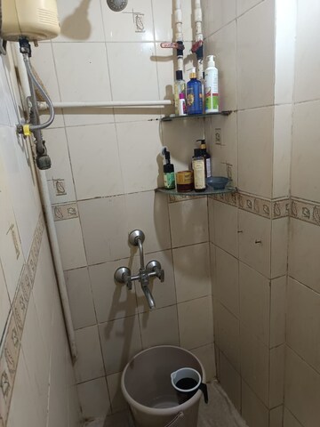 Bathroom in 1 BHK Apartment at Audumber CHS, Goregaon West – for Rent