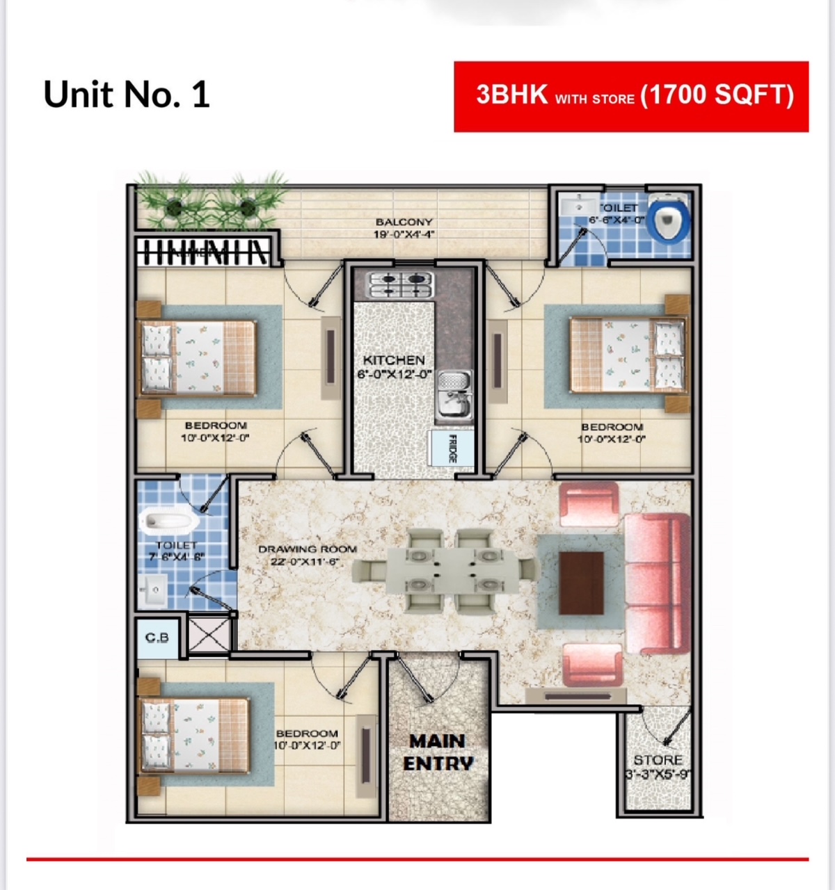 3 BHK Builder Floor For Sale in Casa View
