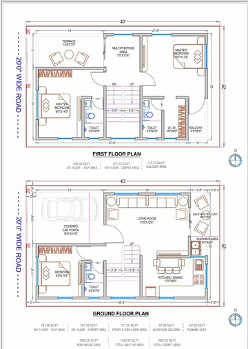 Floor Plan in 3.5 BHK Villa at Lohgaon – for Sale