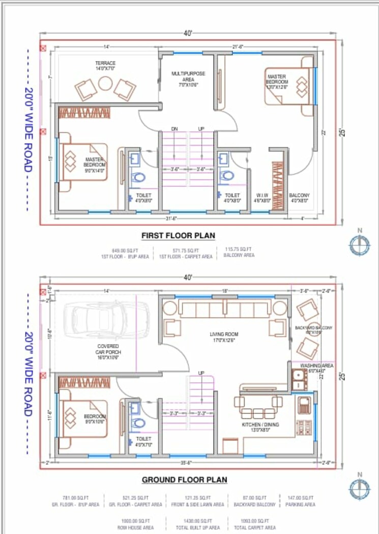 Floor Plan, lohgaon 3.5 Bedroom 1100 Sq.Ft. Villa In Lohgaon Pune 8923259