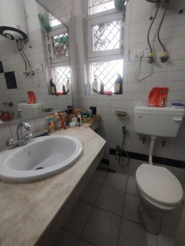 Bathroom in 3 BHK Builder Floor at Ansal Sushant Lok I, Sector 43 – for Rent