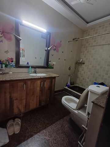 Bathroom in 2 BHK Builder Floor at Nehru Enclave – for Rent