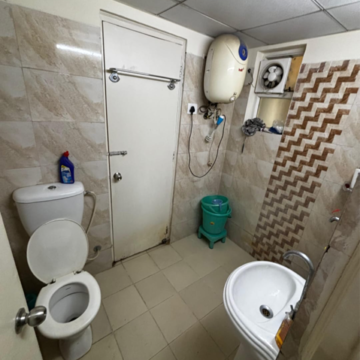 Bathroom in 3 BHK Apartment at Gaur Atulyam, Omicron I Greater Noida – for Rent