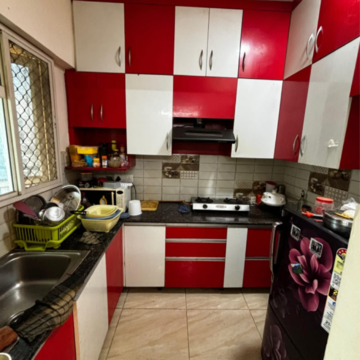 Kitchen in 3 BHK Apartment at Gaur Atulyam, Omicron I Greater Noida – for Rent