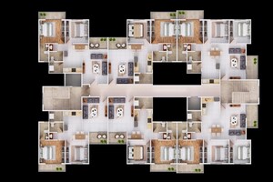 Floor Plan in 2 BHK Apartment at Atharva Sapphire Towers, Wardha rd – for Sale