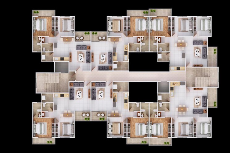 Floor Plan, atharva-sapphire-towers 2 Bedroom 728 Sq.Ft. Apartment In Wardha rd Nagpur 8923812