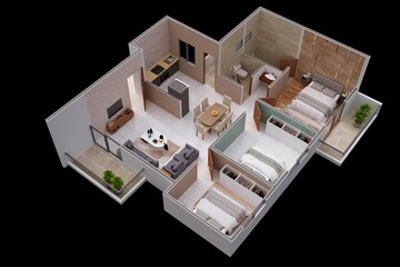 Floor Plan in 2 BHK Apartment at Atharva Sapphire Towers, Wardha rd – for Sale