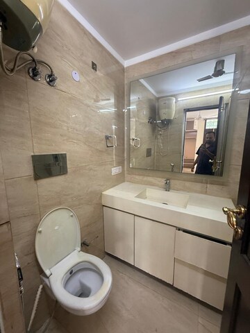 Bathroom in 3 BHK Builder Floor at Greater Kailash ii – for Rent