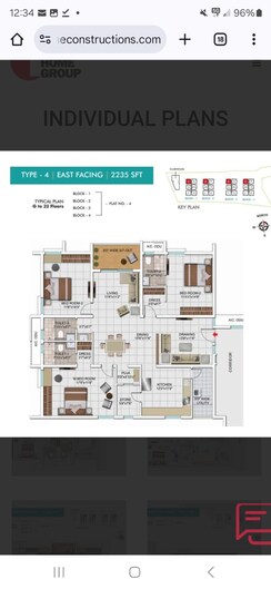 3 BHK + Pooja Room Apartment For Sale in My Home Tarkshya