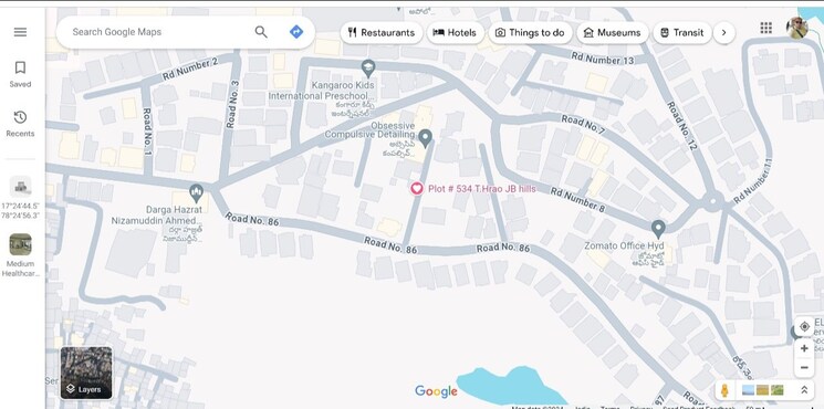 Map Location, jubilee hills  706 Sq.Yd. Plot In Jubilee Hills Hyderabad 8923933