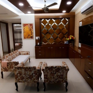 Living Room in 3 BHK Builder Floor at Parklands, Sector 85 – for Sale