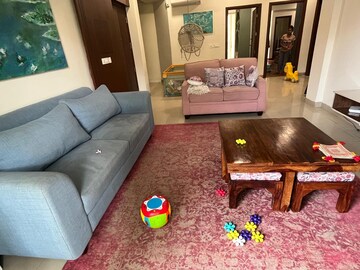 Living Room in 3 BHK Builder Floor at M2K Aura, Sector 47 – for Rent