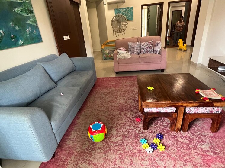 Living Room, m2k-aura 3 Bedroom 2000 Sq.Ft. Builder Floor In Sector 47 Gurgaon 8924135