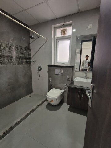 Bathroom in 1 BHK Builder Floor at Sushant Lok I – for Rent