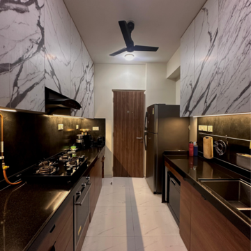 Kitchen in 3 BHK Apartment at Lodha Sterling, Sandoz Baug – for Rent