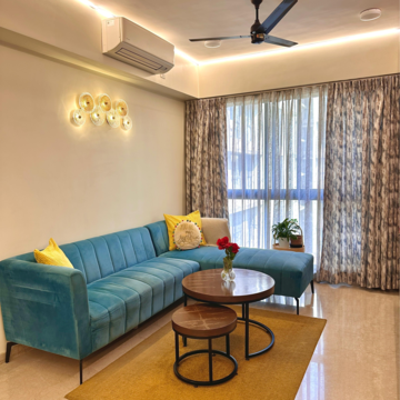 Living Room in 3 BHK Apartment at Lodha Sterling, Sandoz Baug – for Rent