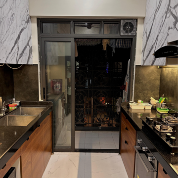 Kitchen in 3 BHK Apartment at Lodha Sterling, Sandoz Baug – for Rent