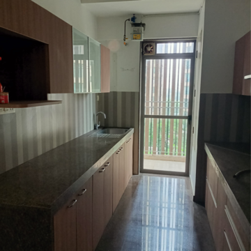 Balcony in 3 BHK Apartment at Kalpataru Immensa, Kolshet Industrial Area – for Rent