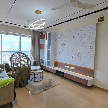 Living Room in 3 BHK Apartment at Soham Crystal Spires, Chitalsar – for Rent