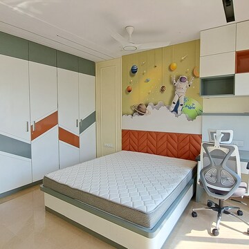 Bedroom in 3 BHK Apartment at Soham Crystal Spires, Chitalsar – for Rent