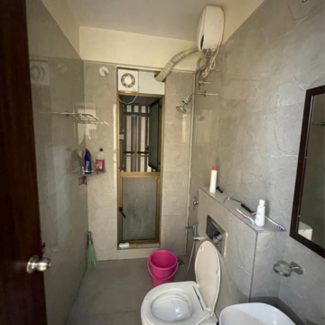 Bathroom in 2 BHK Apartment at Raymond Realty Phase II, Swastik Garden – for Rent
