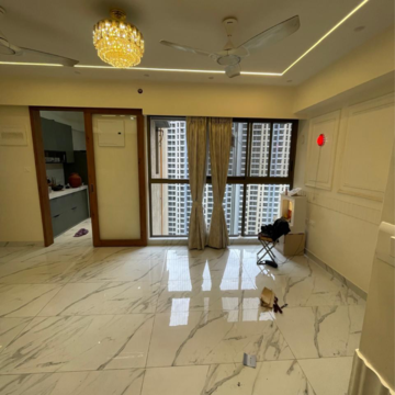 Living Room in 2 BHK Apartment at Raymond Realty Phase II, Swastik Garden – for Rent
