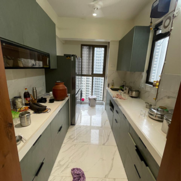Kitchen in 2 BHK Apartment at Raymond Realty Phase II, Swastik Garden – for Rent