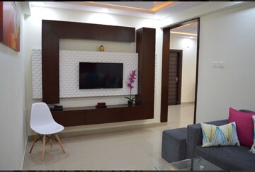 Living Room in 2 BHK Apartment at Theme Ambience Golf View, Gachibowli – for Rent