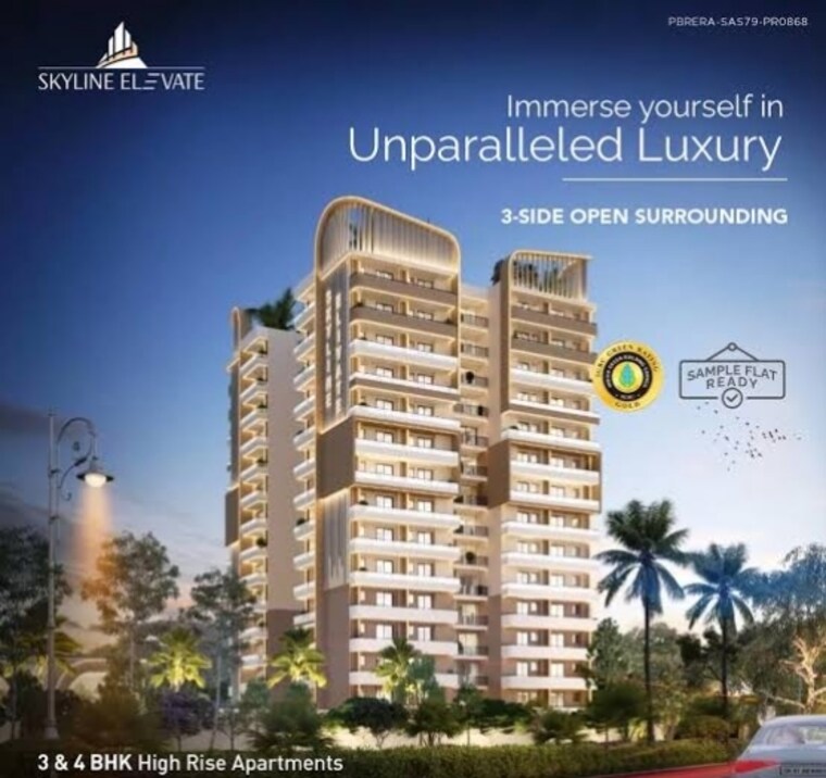 Exterior View, skyline-elevate 3 Bedroom 1700 Sq.Ft. Apartment In Ramgarh Bhudda Zirakpur 8925031