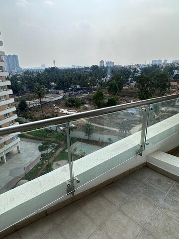 Balcony in 2.5 BHK Apartment at Mantri Lithos, Thanisandra – for Rent