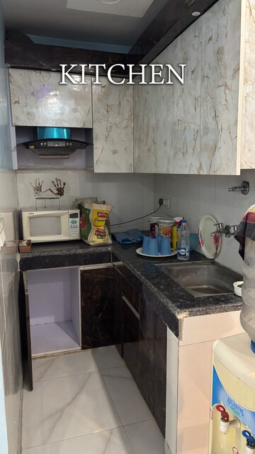 Kitchen in 2 BHK Builder Floor at RWA Bhagawati Vihar, Uttam Nagar – for Rent