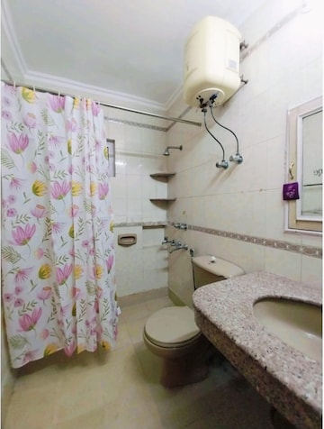 Bathroom in 2 BHK Apartment at Vasant Kunj – for Rent