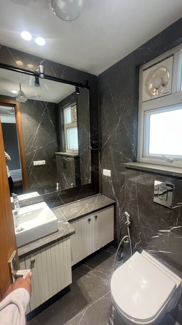 Bathroom in 3 BHK Builder Floor at Jangpura – for Rent